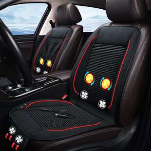 2023款汽车通风坐垫带按摩款双风机汽车风扇坐垫夏季吹风凉风座垫