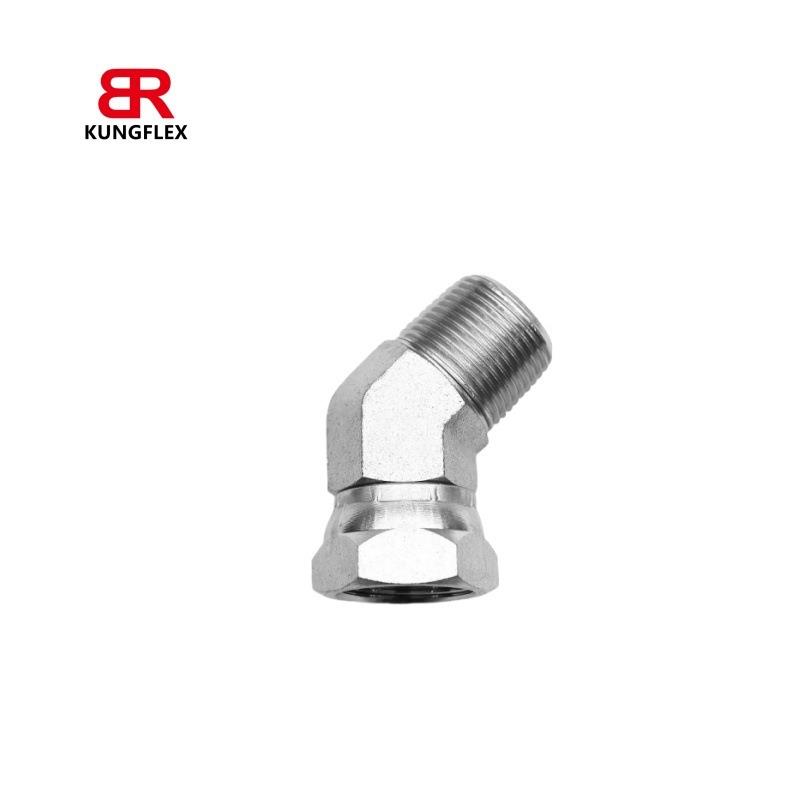 45°弯布锥管外螺纹/美制 NPSM 内螺纹 60°外锥 2NU4-04过渡接头