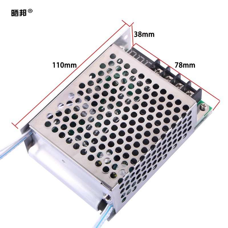 PWM直流电机调速器40A马达倒顺开关正反转切换带数显12V24V36V48V