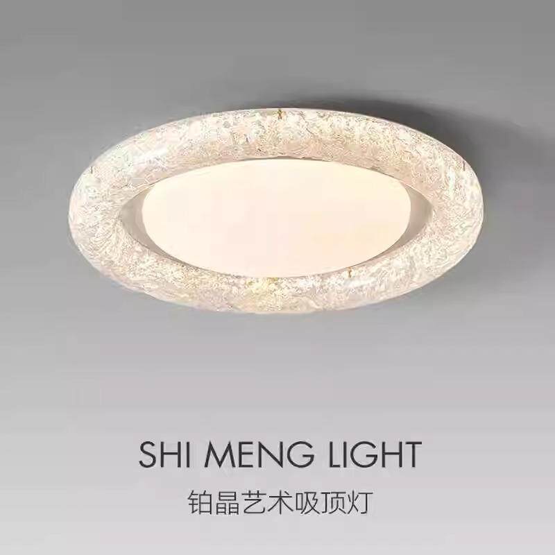 铁艺高档树脂吸顶灯客厅意式极简轻奢全光谱现代奶油风主卧吸顶灯