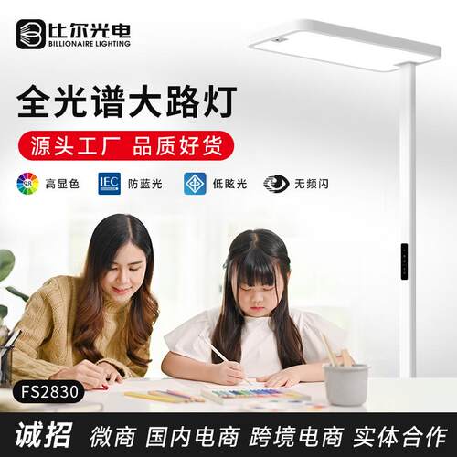 高显色画室全光谱大路灯儿童阅读写字书房专用落地护眼学习灯