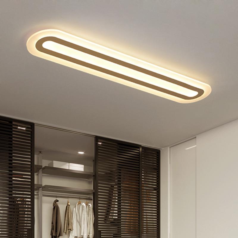 长条LED吸顶灯现代简约客厅卧室阳台走廊过道超薄长方形玄关灯具