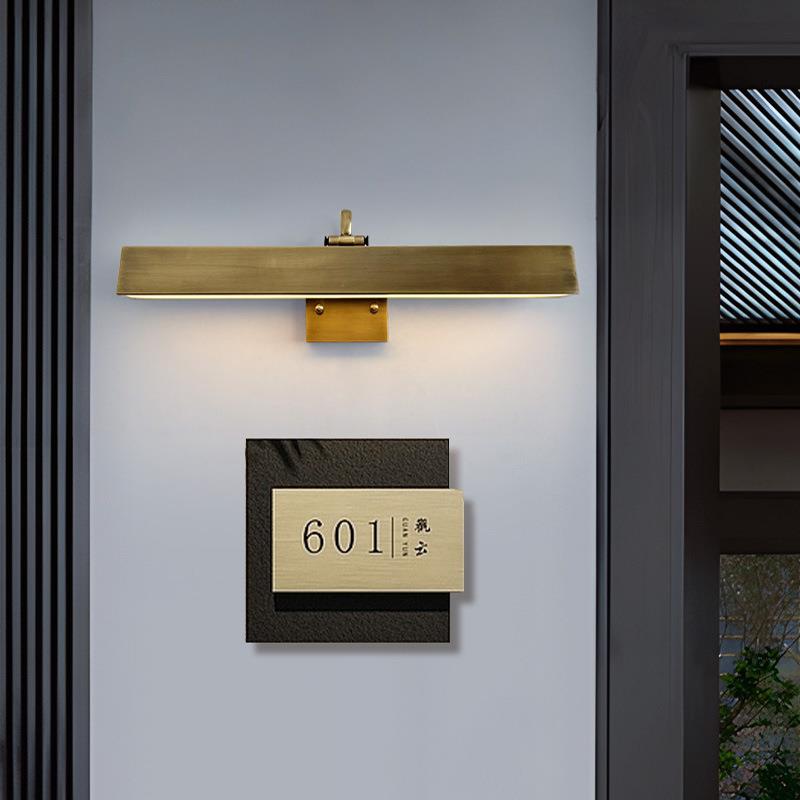 全铜户外防水壁灯门牌logo招牌灯长条灯镜前灯酒店客房门牌灯画展