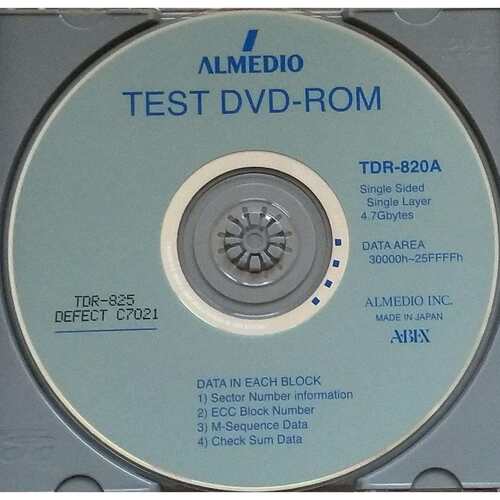 ABEX测试碟TDV-813偏芯测试碟DVD- ROM测试