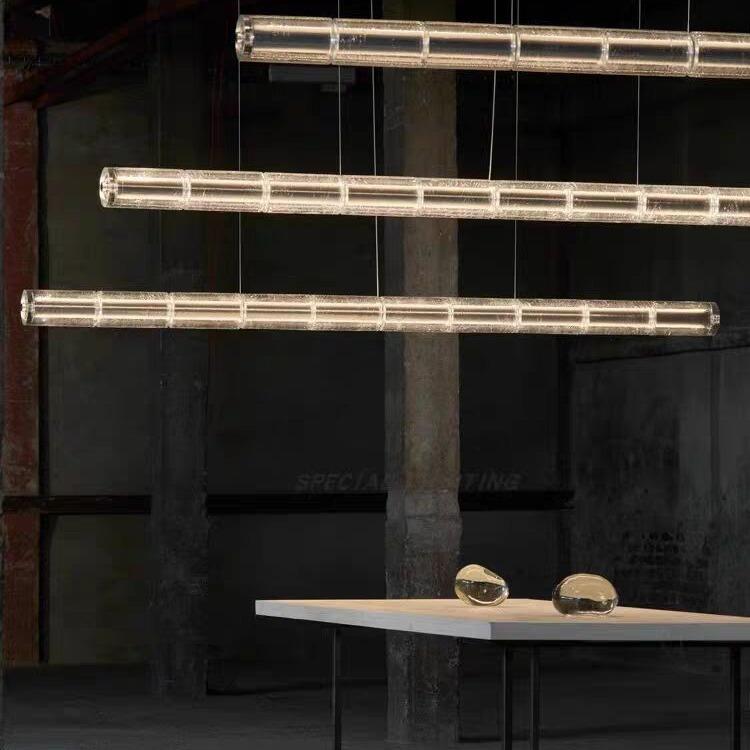 Flos意大利Luce Orizzontale一字餐厅设计师北欧极简吧台长条吊灯