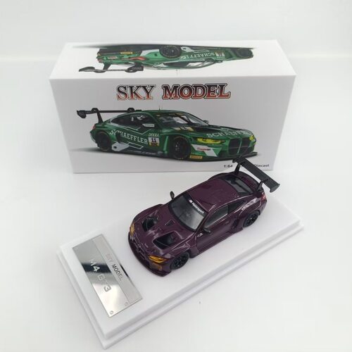SKY MODEL 1/64 M4 GT3 紫碳 合金汽车模型全新未拆封