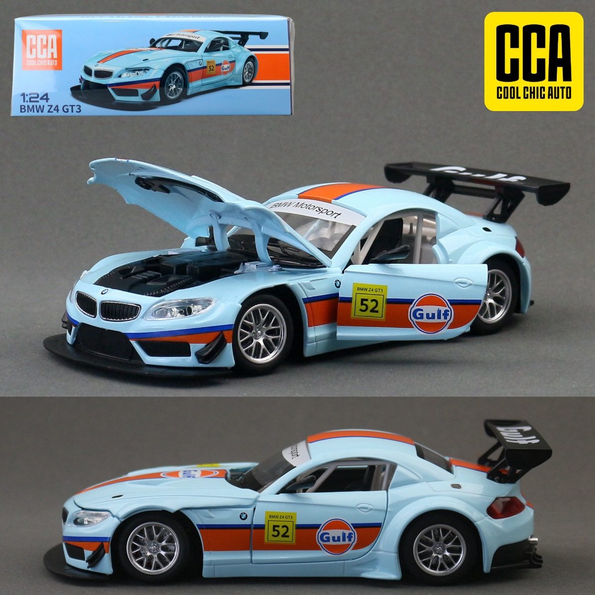 CCA彩珀1:24宝马M4 GT3海湾石油GULF合金玩具车模型拉力赛车声光,玩具/童车/益智/积木/模型,合金车/玩具仿真车/收藏车模,淘宝优惠券,粉丝福利购,淘宝优惠卷