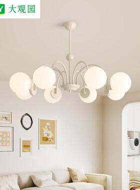 大观园法式客厅魔豆吊灯主灯网红奶油风卧室餐厅灯中古吊灯具021L