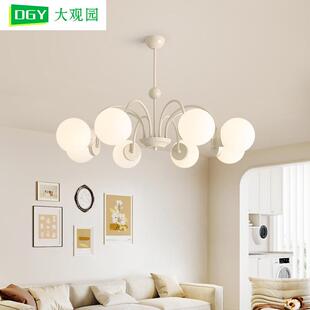 大观园法式客厅魔豆吊灯主灯网红奶油风卧室餐厅灯中古吊灯具021L