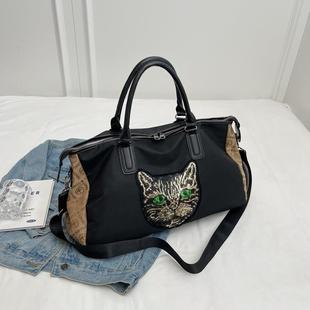 旅行包大容量单肩短途手提行李包登机出差收纳学生住宿衣物包