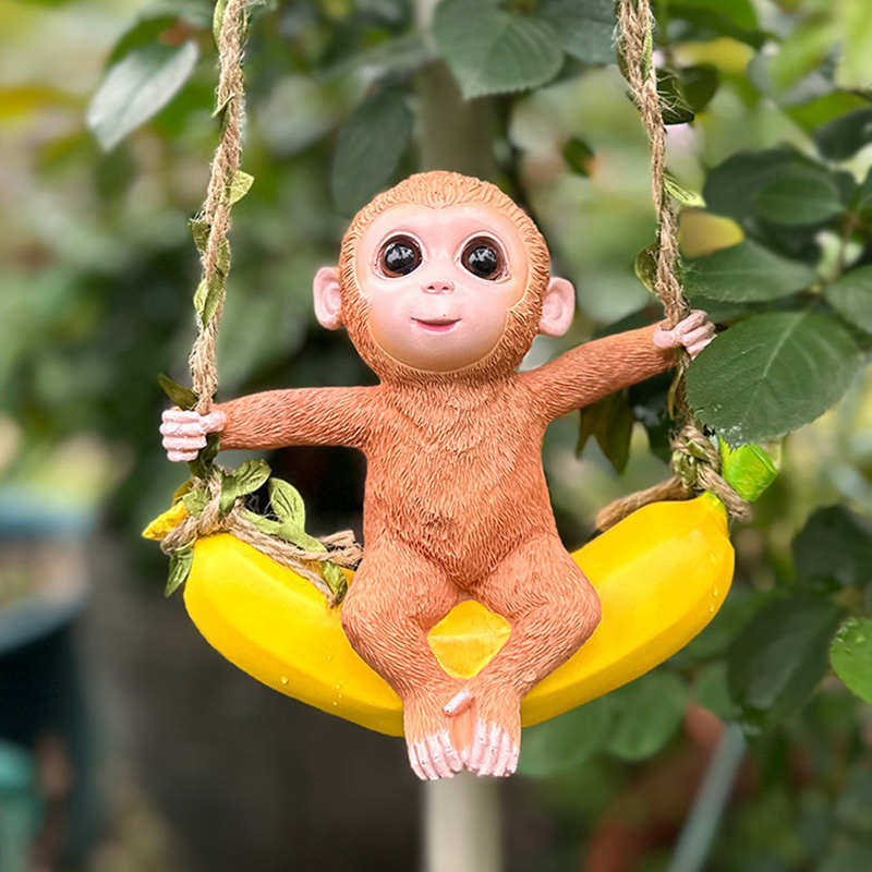 个性香蕉秋千小猴子挂饰户外花园幼儿园创意装饰壁挂庭院树上造景,家居饰品,户外/庭院摆件,淘宝优惠券,粉丝福利购,淘宝优惠卷