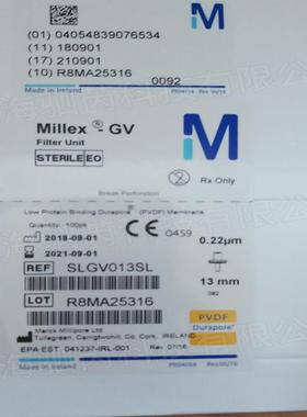 密理博Millex-GV孔径0.22umPVDF针头过滤器SLGV013SL