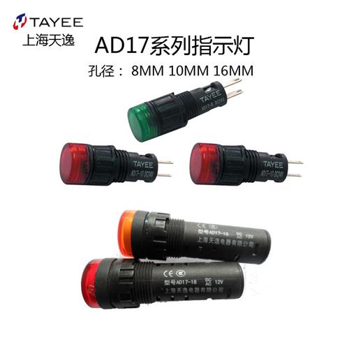上海天逸8mm 16mm AD17-8 12 10 16 LED电源信号指示灯AC220V 24V