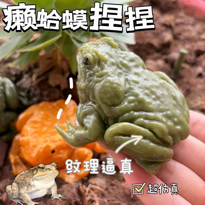 仿真青蛙捏捏乐烂泥手感赖格宝蛤蟆发泄解压搞怪小玩意网红爆款