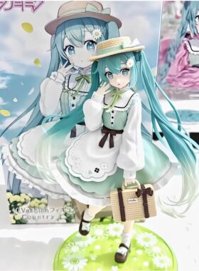 初音未来手办田园风动漫可爱二次元美少女装饰摆件女生生日礼物