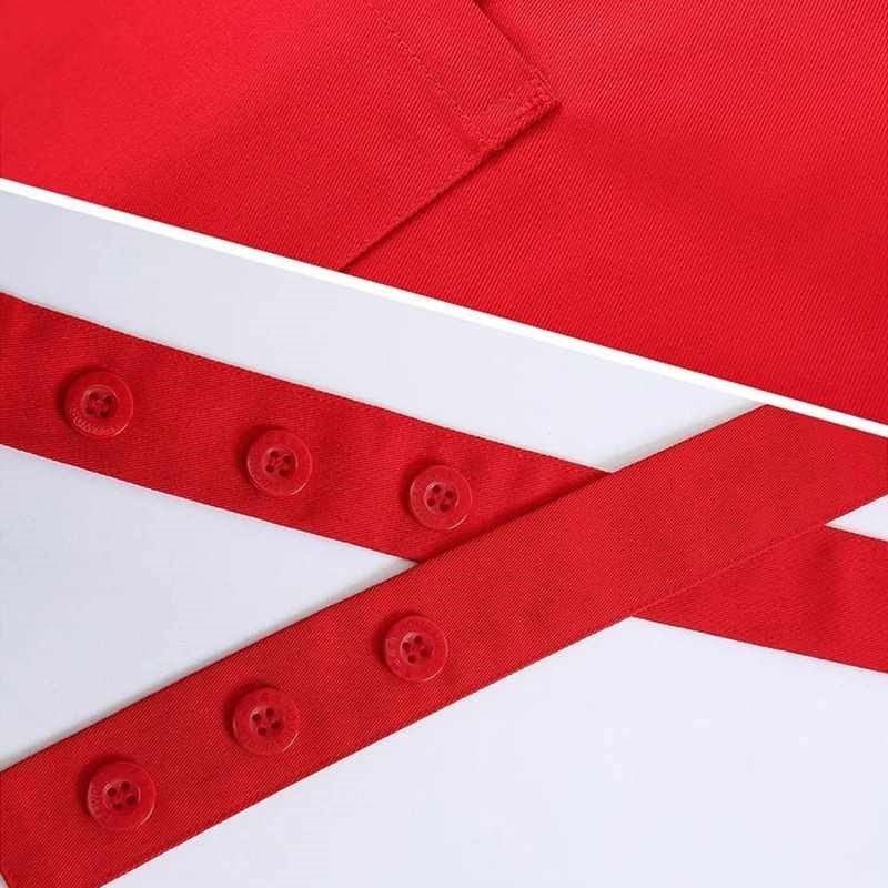 涤棉广告围裙交叉背带可调节扣定 制logoL奶茶店咖啡店工作服围裙