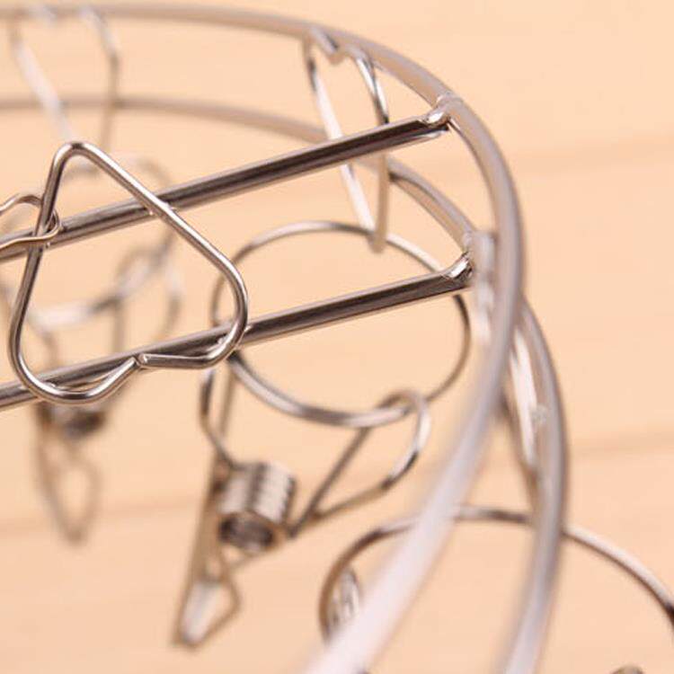 防裤袜风衣架不锈895622钢圆无形多夹子晾衣架袜架子夹内衣夹内衣