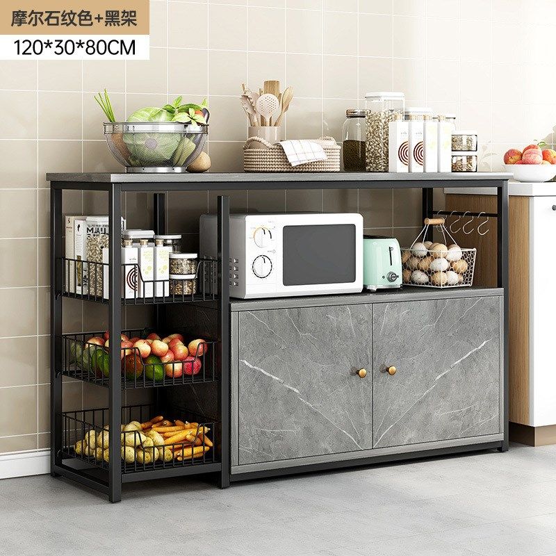 厨房柜子储物柜置物架落地多层家用餐边柜橱柜多功能微波茵薇幽霓,家装主材,置物架,淘宝优惠券,粉丝福利购,淘宝优惠卷