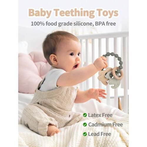 跨境Teething Bracelet With Animal Plant Designs Suitable