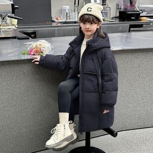 2025新生儿加厚羽绒棉服-洋气中长款双拉链棉服女童紫红色黑色
