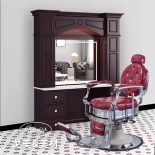 剪发复古男士油头椅子美发理发店发廊专用馆风可放倒升降刮脸修面