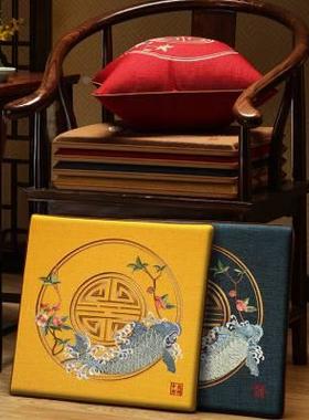 季中式子坐垫屁垫圈椅茶椅垫太夏师椅椅实木沙透发垫子89122凳子