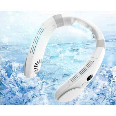 新款迷你手持f高速便携涡轮制冷无叶挂脖风扇充电款长续航户外空