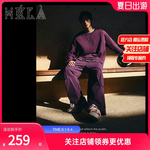 安踏欧文美式工装阔腿裤男女直筒