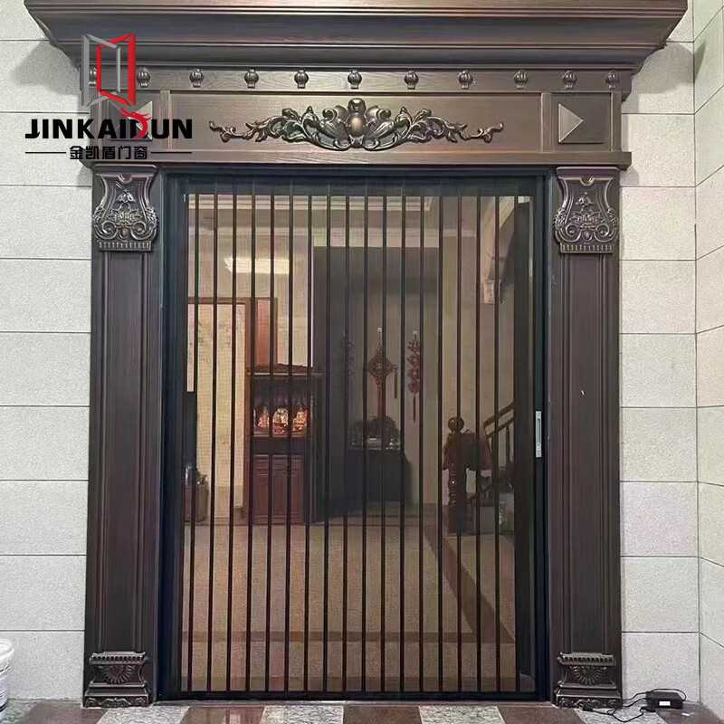 金刚网折叠纱门防蚊门平网伸缩推拉式无轨隐形纱门铝合金入户门