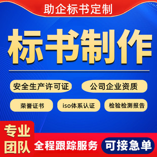 标书制作安全生产许可证企业资质iso体系认证资料专业电子版PDF