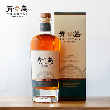 青岛威士忌 8年单一麦芽威士忌 国产洋酒 波本&蒙古栎桶 送男友