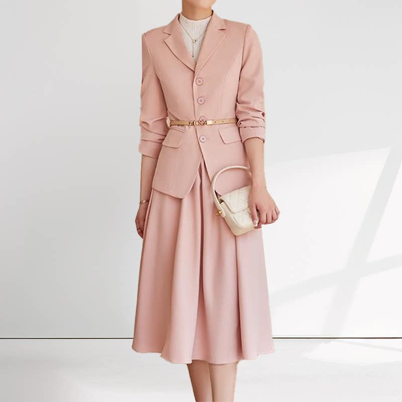 今年流行粉色西装外套女炸街高级感高级感主持人正装西服春秋新款