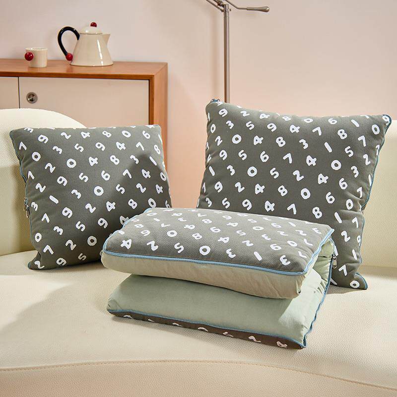 折叠抱枕被子两用汽车沙发靠垫办公室午睡空调枕头被毯二合一四季