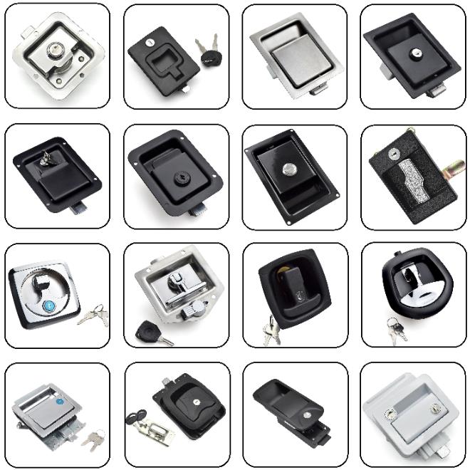 装载车铲车机盖锁机罩锁行李舱门发电机组碰撞式门锁特种车厢锁