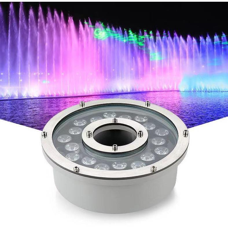 水下灯彩色水下灯防水聚光灯Led鱼缸12V24V游泳池温泉喷泉灯户外I