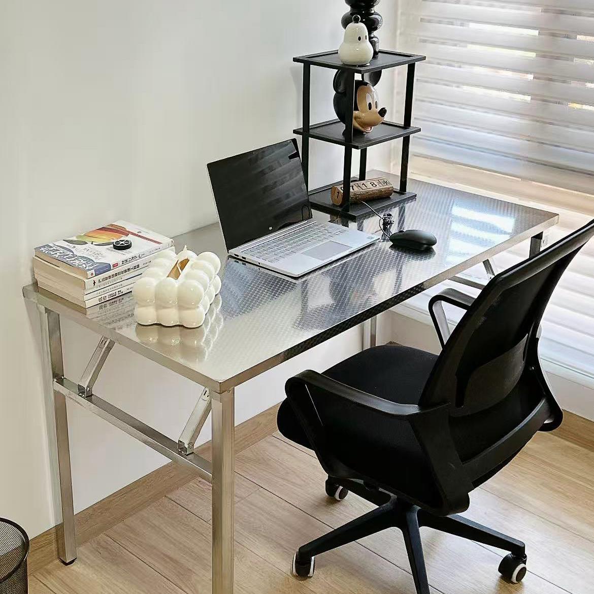 不锈钢电脑桌折叠桌方桌户外摆摊商用桌子四方桌长方桌可折叠餐桌