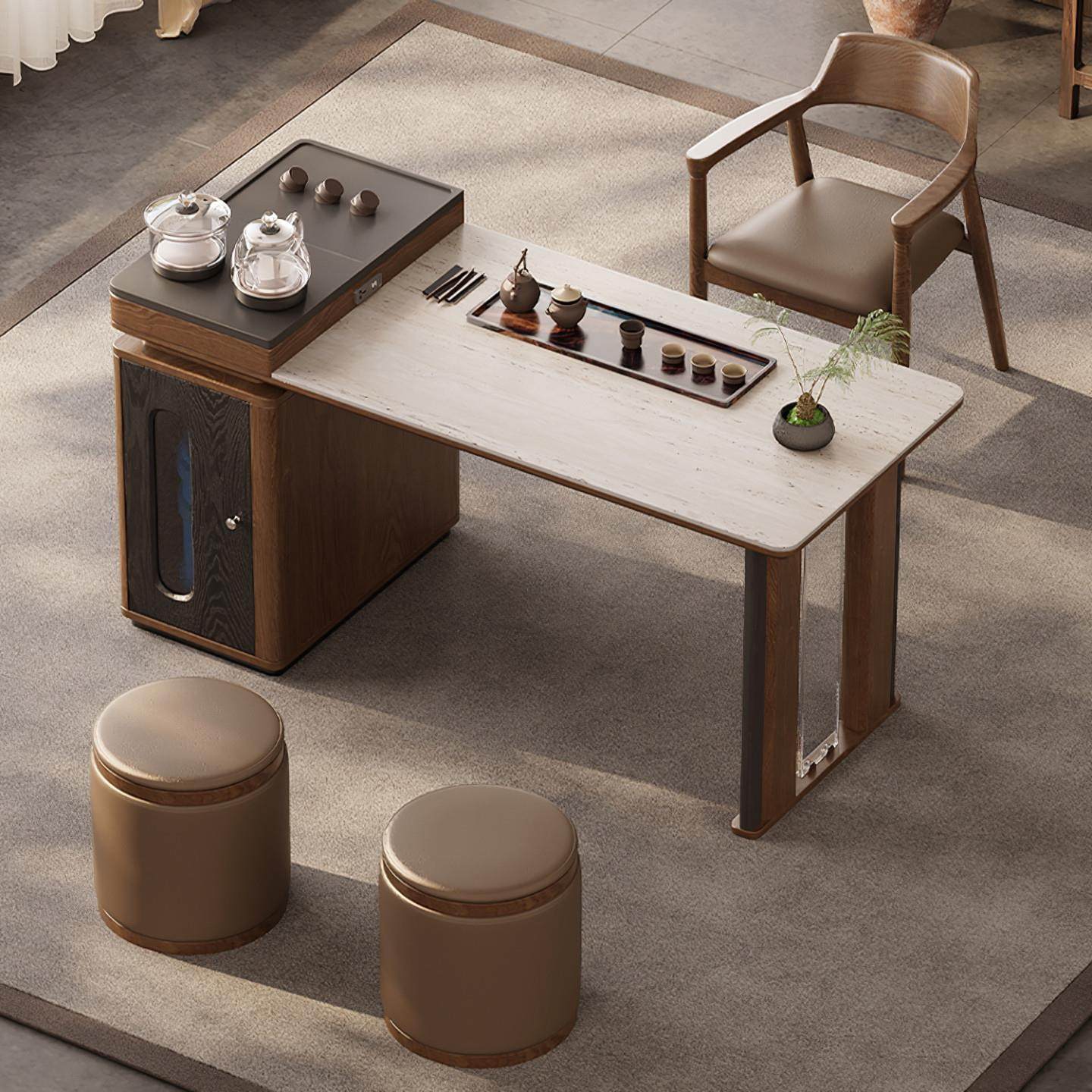 新中式实木阳台茶桌椅组合禅意宋代美学茶桌意式设计师泡茶台茶几,住宅家具,家用茶台/茶桌,淘宝优惠券,粉丝福利购,淘宝优惠卷