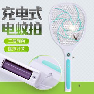 银丰Y90USB可充电式 锂电池蚊拍LED灯强力家用非自动灭蚊拍