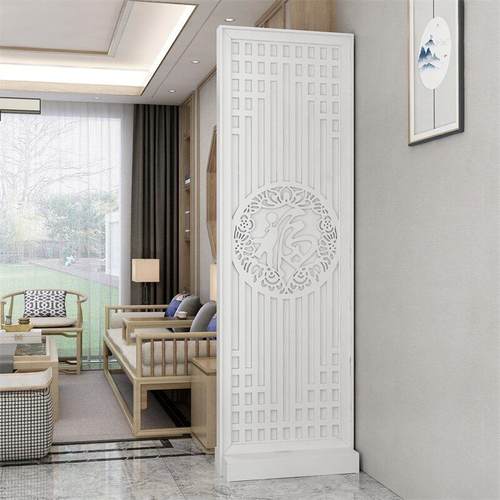 屏风隔断轻奢新中式入户进门玄关简约现代雕花镂空小户型客厅遮挡