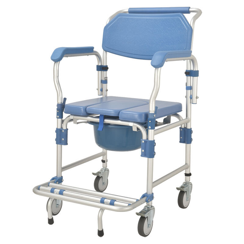 老人带轮坐便器可移动马桶扶手可翻坐便椅子家用老年厕所坐便凳子