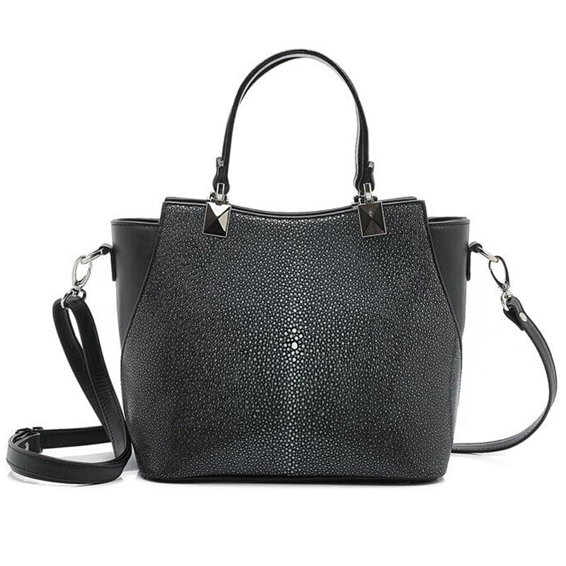 泰国气质大容量宴会魔鬼鱼皮料全磨珠女士百搭商务时尚手提背包