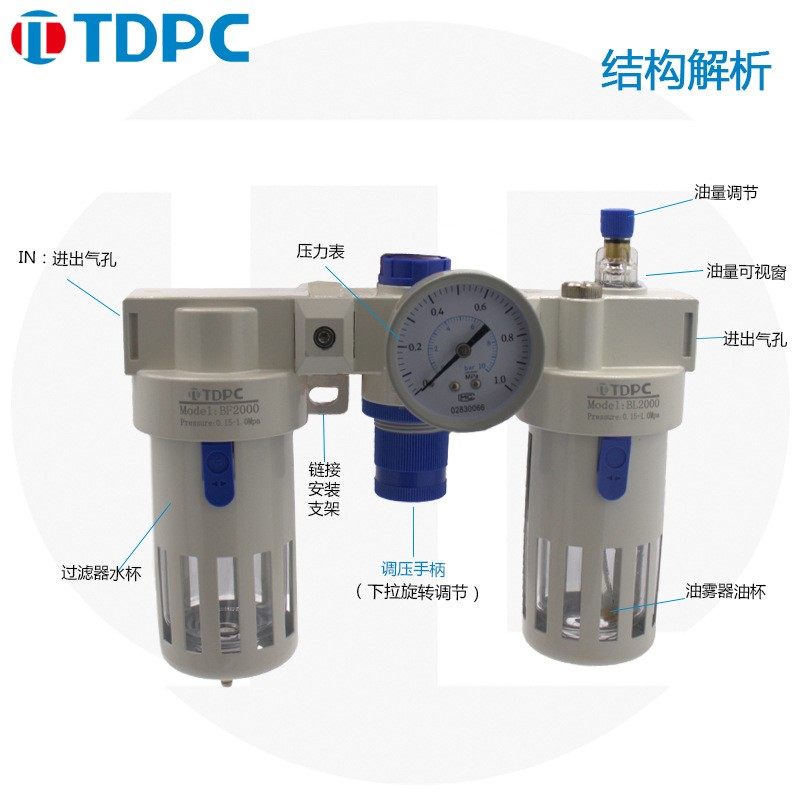 亚德客型气源处理油水分离器AC2000/BC2000/BC3000/BC4000三联件