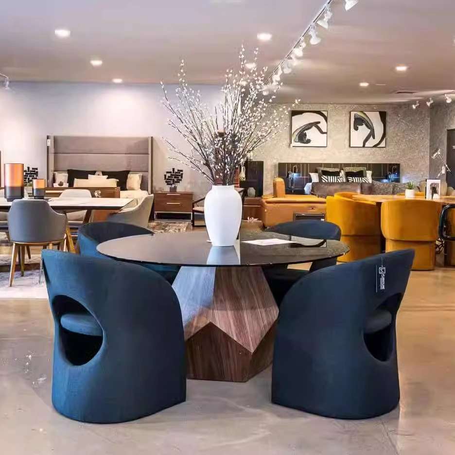 北欧轻奢接待洽谈椅酒店大厅商务办公会议椅设计师样板间椅子餐椅