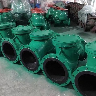 10C 立式 H44J 卧式 防倒流衬胶止回阀 内全衬胶止回阀 H41J