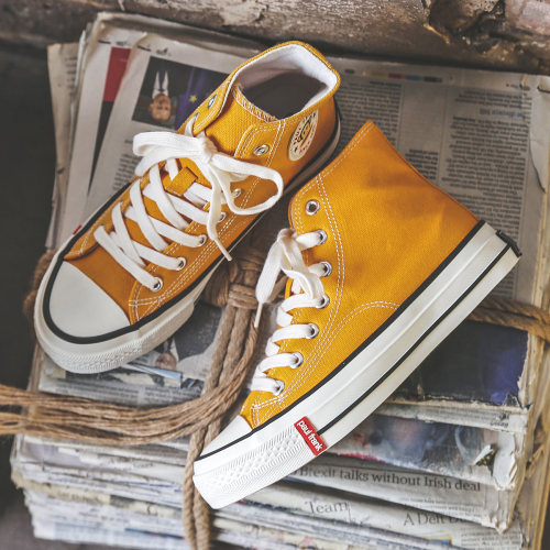 大嘴猴春季高帮帆布鞋舒适百搭