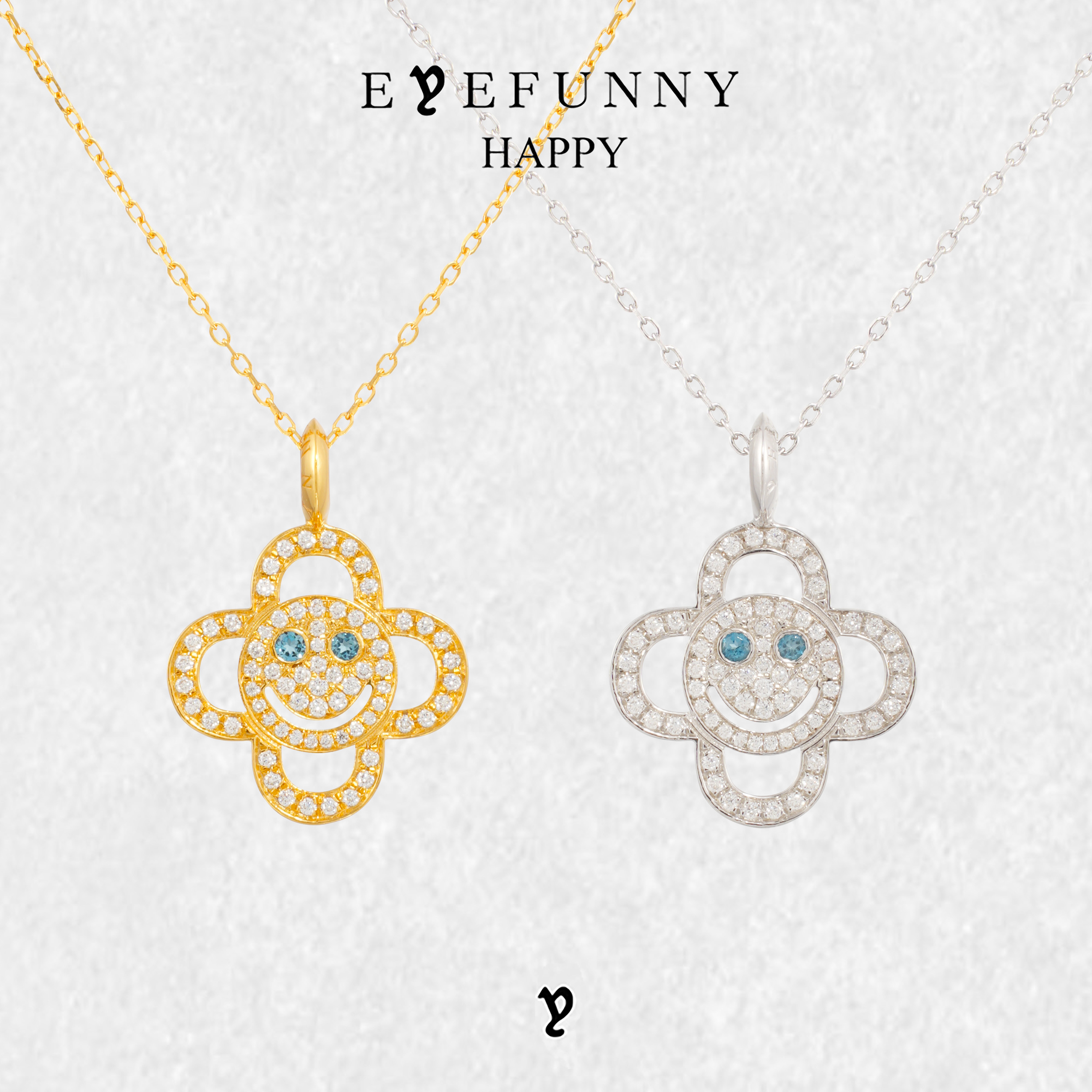 EYEFUNNY爱凡尼钻石太阳花笑脸