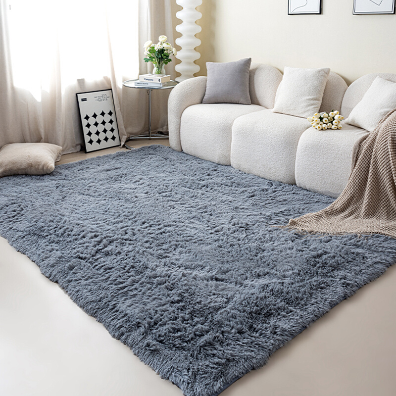 北欧风卧室地毯客厅沙发地垫免洗床下防摔垫加厚隔凉保暖脚垫长绒
