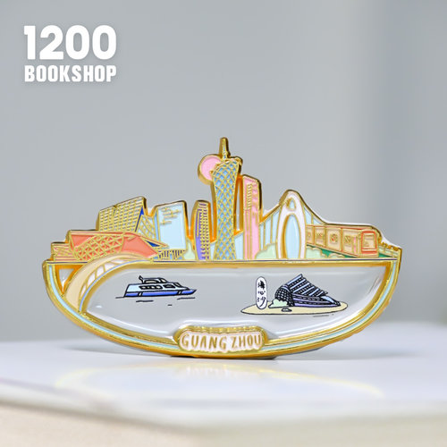 1200广州城市珠江文创小蛮腰纪念品冰箱贴特色透明透光冰箱贴金属