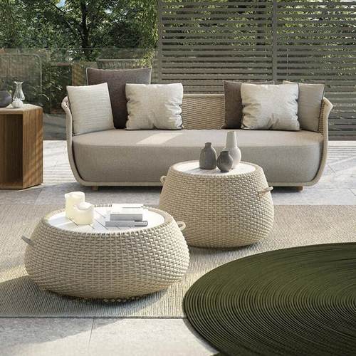 户外藤编沙发庭院阳台室外防晒休闲沙发民宿花园阳光房藤沙发组合