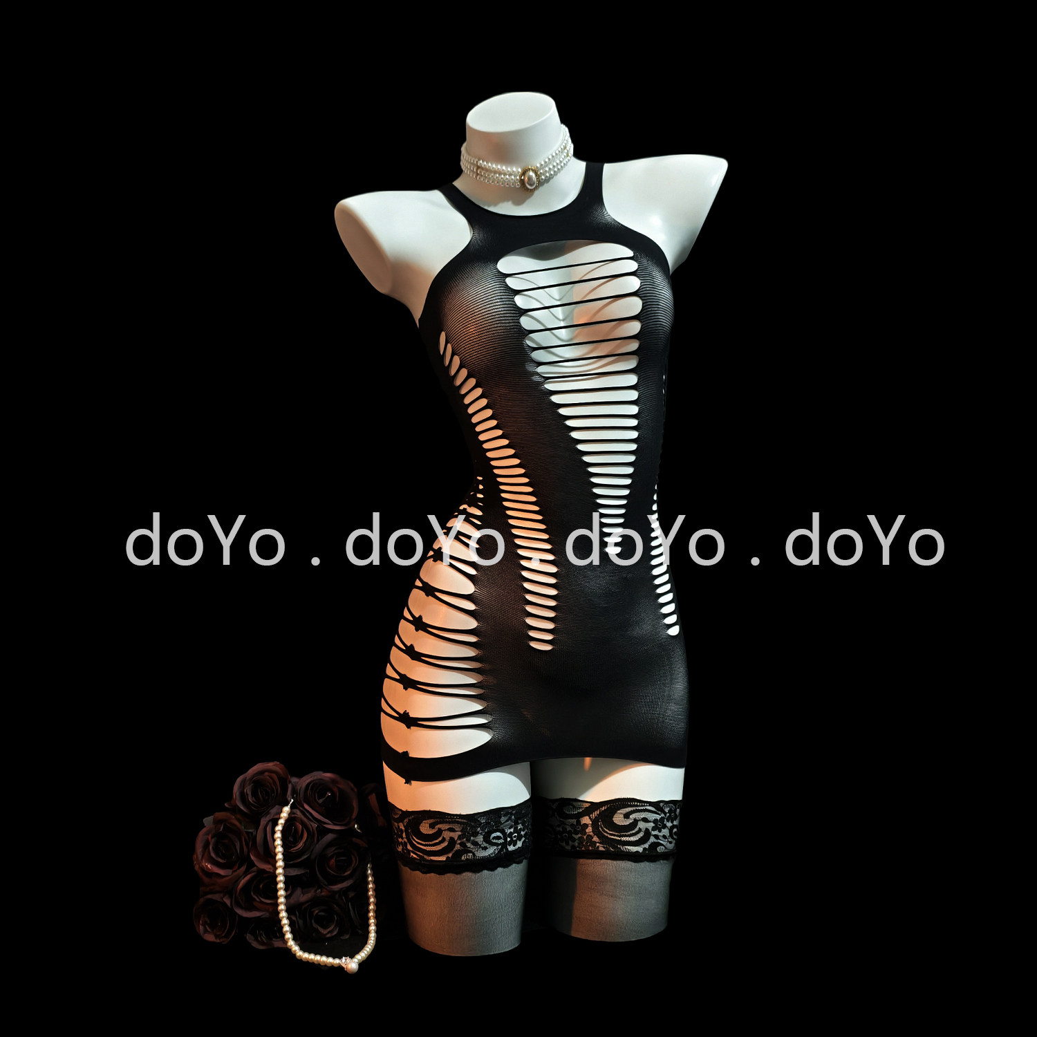 doYo情趣内衣2026新款性感羞耻风包臀睡衣黑丝制服战袍大码qqny